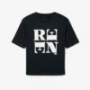 Runway Satin T-skjorte med grafisk trykk