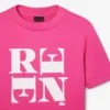 Runway Satin T-skjorte med grafisk trykk