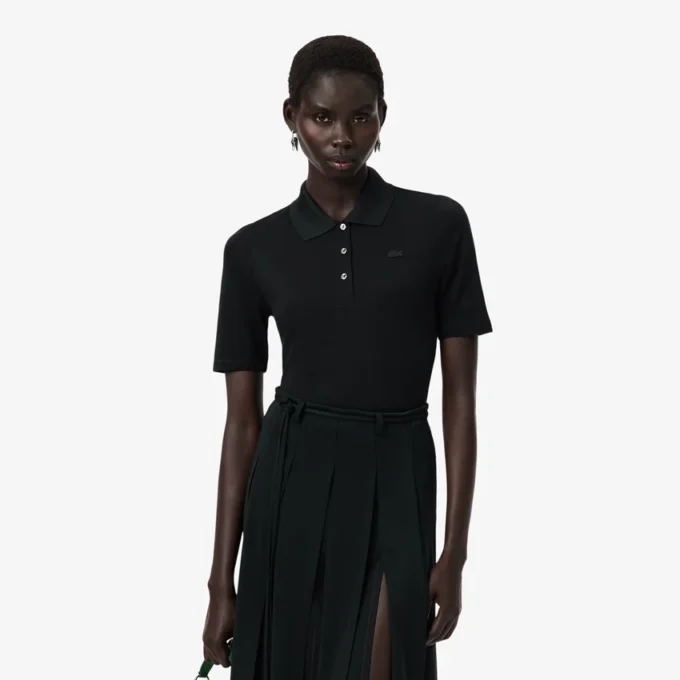 Runway Slim Fit Silk Mini-Piqua Pologensere