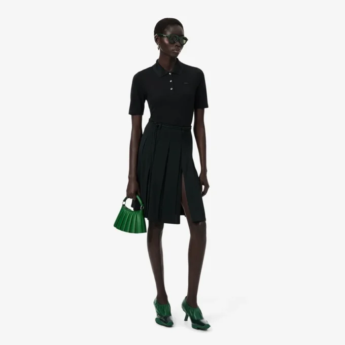 Runway Slim Fit Silk Mini-Piqua Pologensere