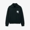 Runway-sweatshirt med høy hals, glidelås og badge-detalj