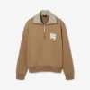 Runway-sweatshirt med høy hals, glidelås og badge-detalj