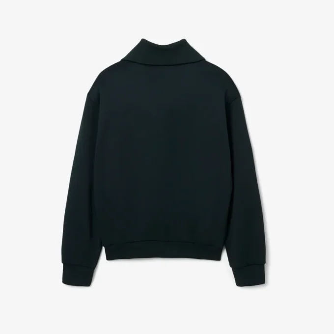 Runway-sweatshirt med høy hals, glidelås og badge-detalj