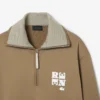 Runway-sweatshirt med høy hals, glidelås og badge-detalj