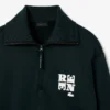 Runway-sweatshirt med høy hals, glidelås og badge-detalj