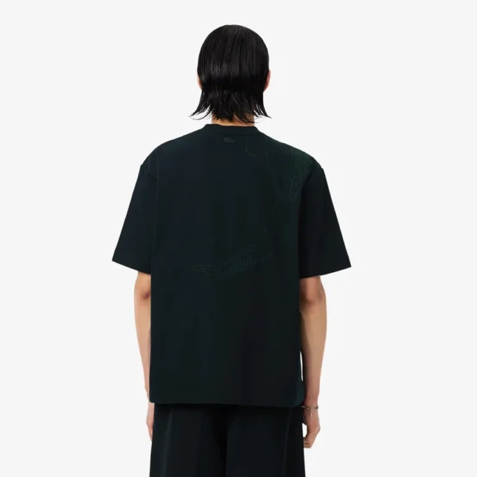 Runway-T-skjorte med brodert krokodille