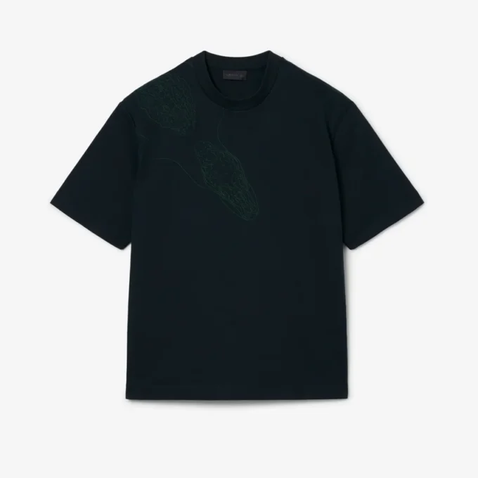 Runway-T-skjorte med brodert krokodille