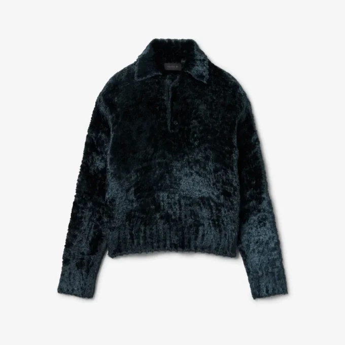 Runway-velourgenser med polokrage