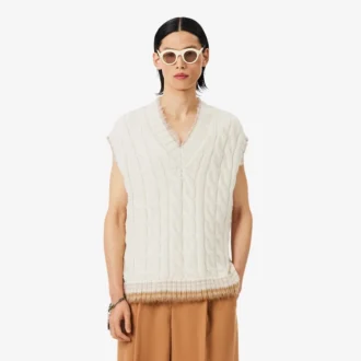 Runway-vest i kabelstrikket ull