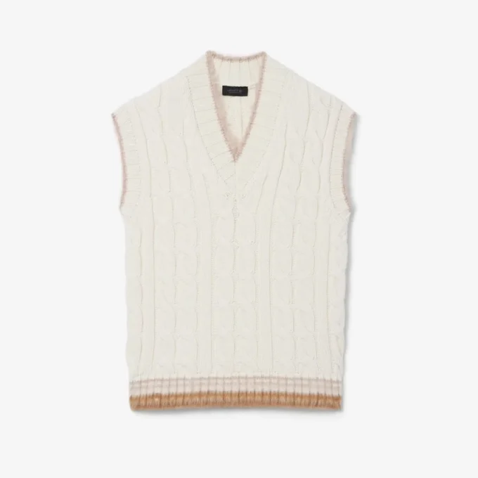 Runway-vest i kabelstrikket ull
