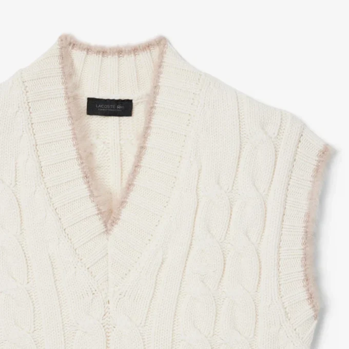 Runway-vest i kabelstrikket ull