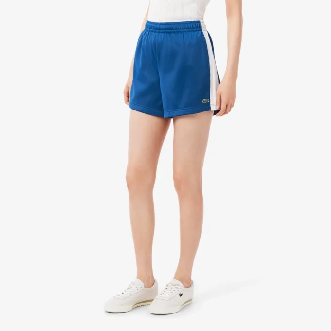 Satin Jersey Pointelle Stripe Shorts for kvinner