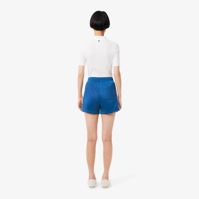 Satin Jersey Pointelle Stripe Shorts for kvinner