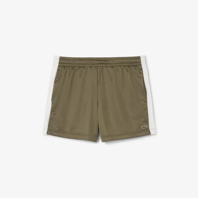 Satin Jersey Pointelle Stripe Shorts for kvinner