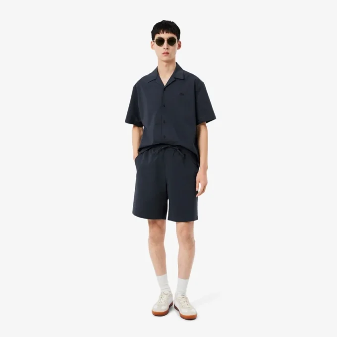 Seersucker-shorts i bomull