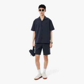 Seersucker-shorts i bomull