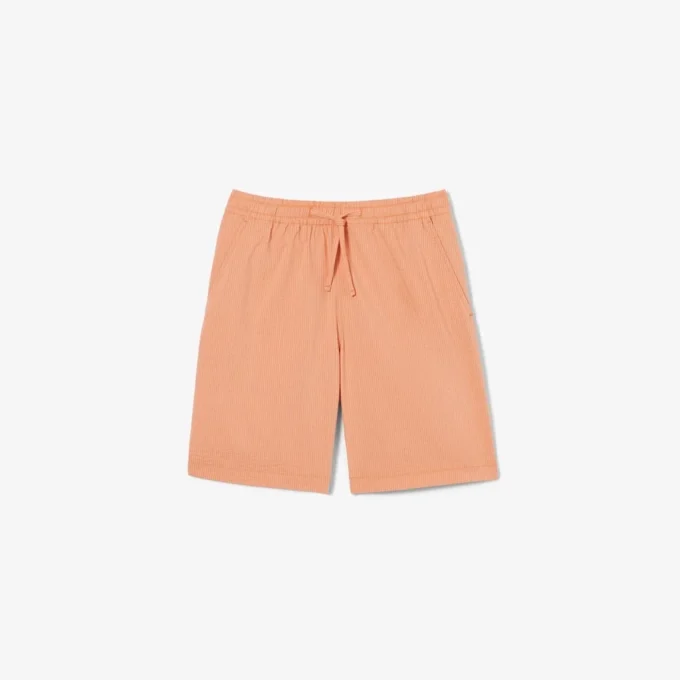 Seersucker-shorts i bomull