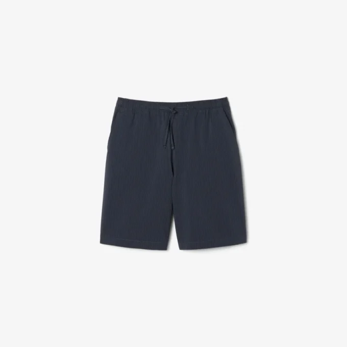 Seersucker-shorts i bomull