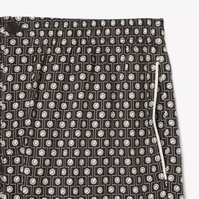 Shorts i bomullsblanding med trykk og avslappet passform