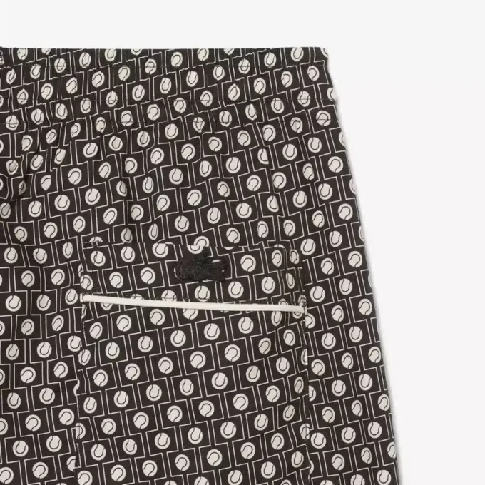 Shorts i bomullsblanding med trykk og avslappet passform