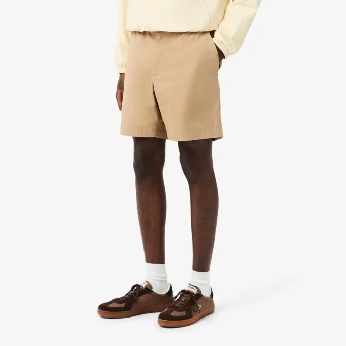 Shorts i bomullsstretch med normal passform