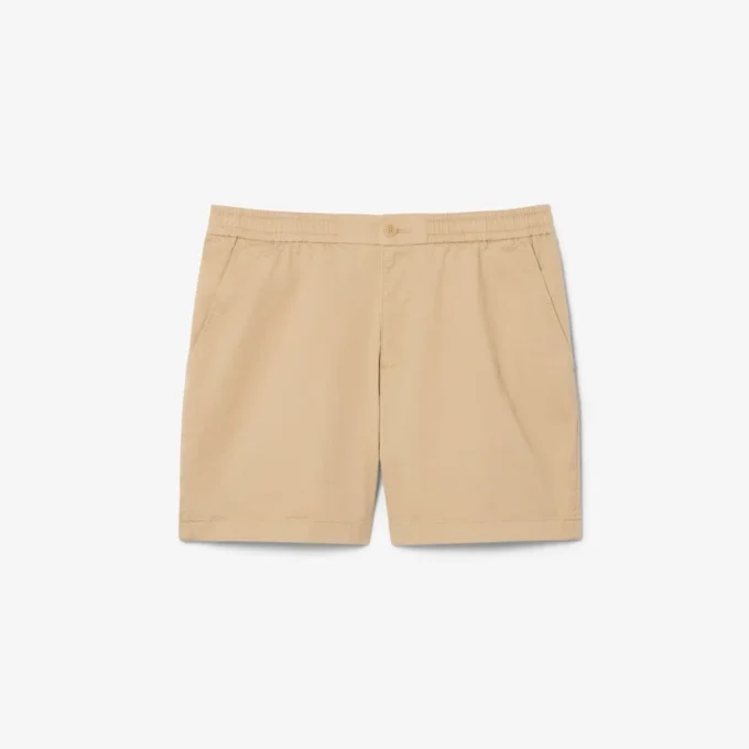 Shorts i bomullsstretch med normal passform