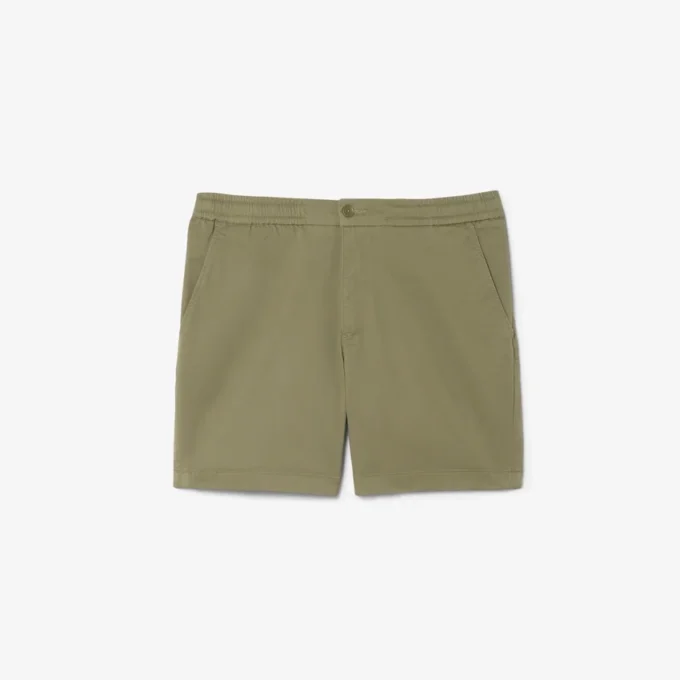 Shorts i bomullsstretch med normal passform