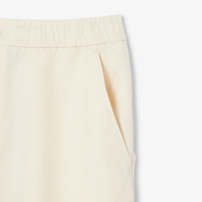 Shorts i linblanding med twillmønster og normal passform