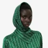 Silketørkle med catwalk-trykk