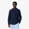 Skjorte i poplin med stretch og normal passform