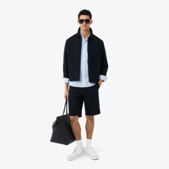 Skjorte i poplin med stretch og normal passform