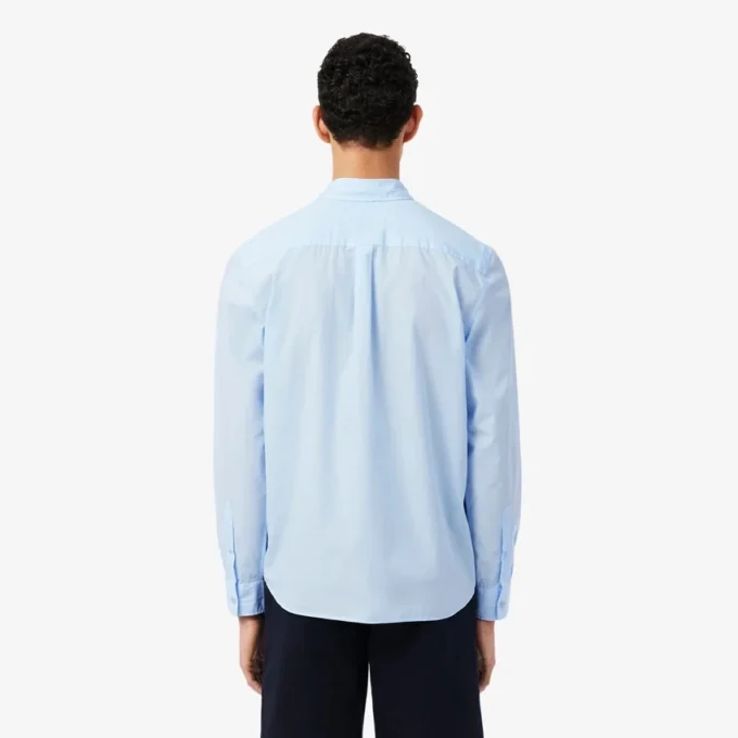 Skjorte i poplin med stretch og normal passform