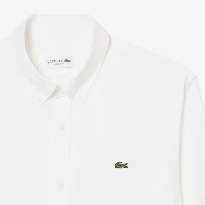 Skjorte i poplin med stretch og normal passform
