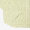 Skjorte i rutete poplin med normal passform