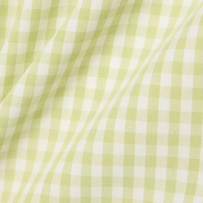 Skjorte i rutete poplin med normal passform