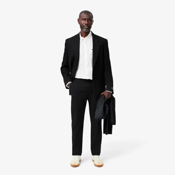 Slim fit-bukse i stretchbomull for menn