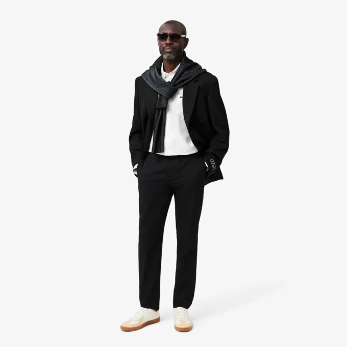 Slim fit-bukse i stretchbomull for menn