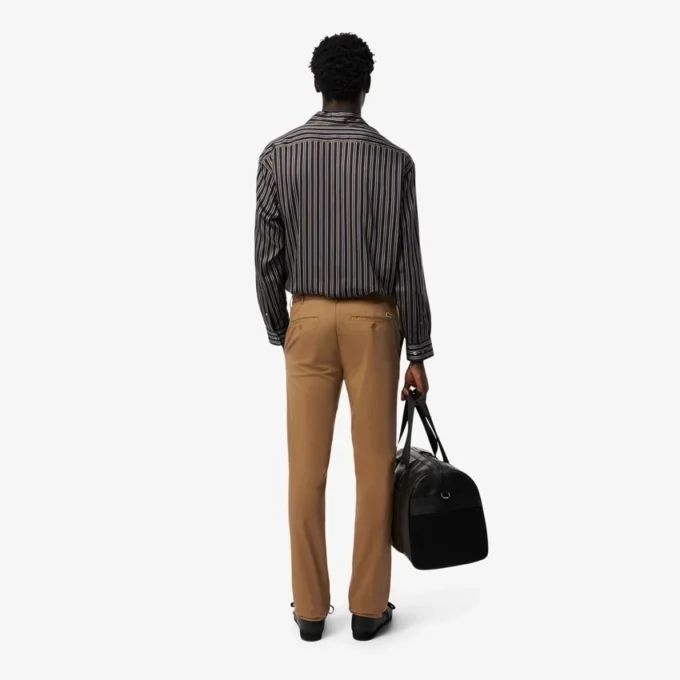 Slim fit-bukse i stretchbomull for menn