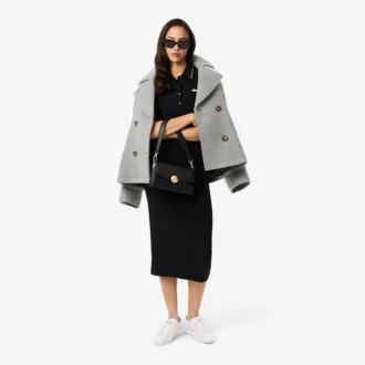 Slim fit Diamanta-kjole med krokodille-pologensere for kvinner