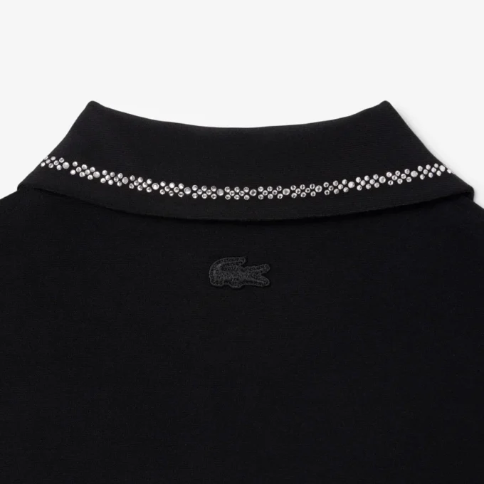 Slim fit Diamanta-kjole med krokodille-pologensere for kvinner
