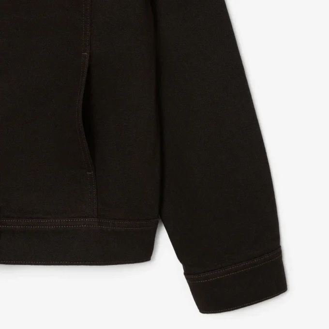 Slim fit-jeansjakke med knapper