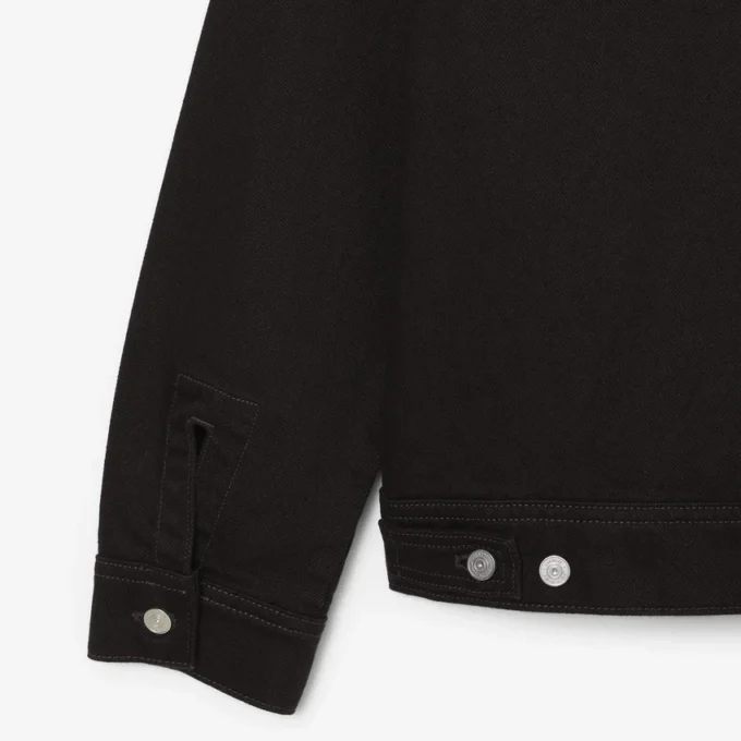 Slim fit-jeansjakke med knapper