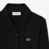 Slim fit-kjole i ribbet bomull med polokrage for damer