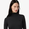 Slim fit-kjole med høy hals til kvinner