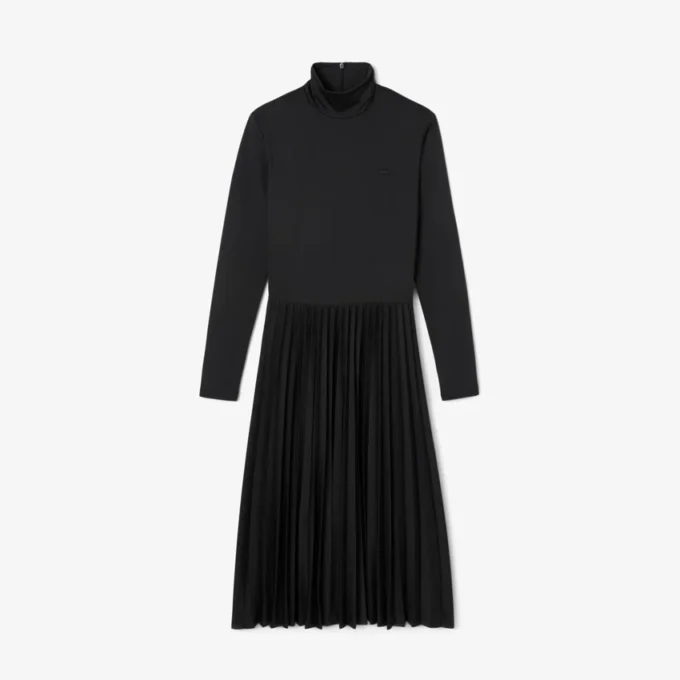 Slim fit-kjole med høy hals til kvinner