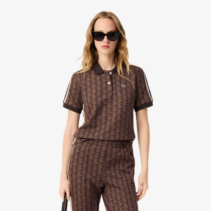Slim Fit Monogram Pologenser for kvinner
