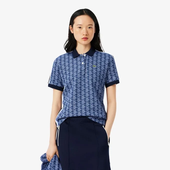 Slim Fit Monogram Pologenser for kvinner