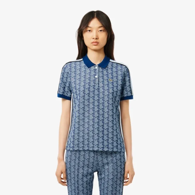 Slim Fit Monogram Pologenser for kvinner