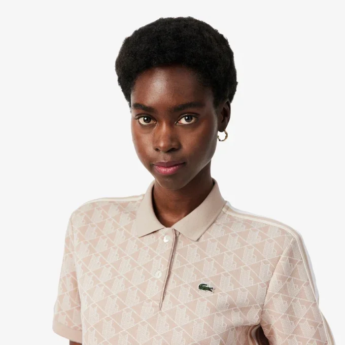 Slim Fit Monogram Pologenser for kvinner