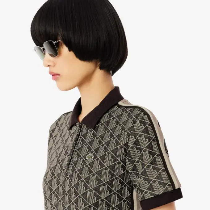 Slim Fit Monogram Pologenser for kvinner
